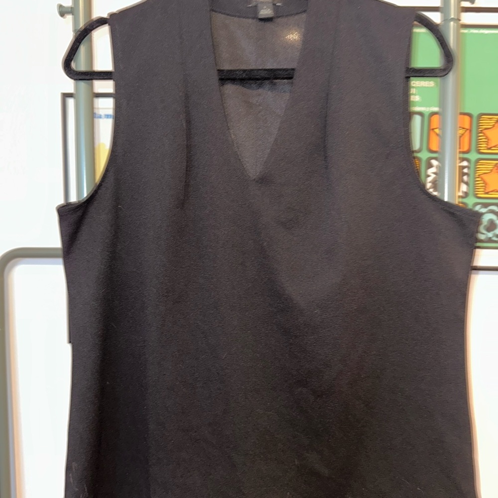 Ann Taylor Factory Black V-Neck shell